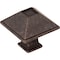 Jeffrey Alexander 1-1/4" Overall Length Distressed Oil Rubbed Bronze Square Tahoe Cabinet Knob 602S-DMAC - alternate 1